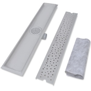 Rigolă duș liniară, model bule, oțel inoxidabil, 730 x 140 mm - Img 3