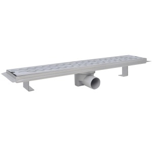 Rigolă duș liniară, model ondulat, oțel inoxidabil, 630x140 mm - Img 4