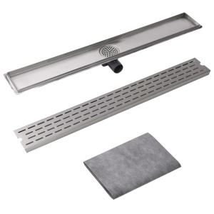 Rigolă liniară pentru duș, oțel inoxidabil, 930 x 140 mm - Img 3