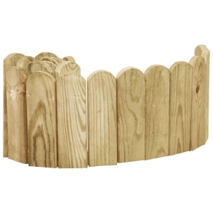 Rolă de bordură, verde, 120 cm, lemn de pin tratat - Img 2