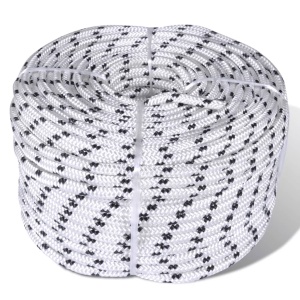 Rolă frânghie impletită parâmă barcă, poliester, 14 mm x 50 m