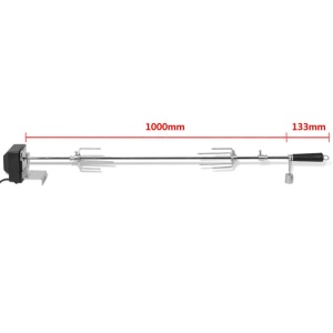 Rotisor cu motor profesional pentru grătar, oțel, 1000 mm - Img 6