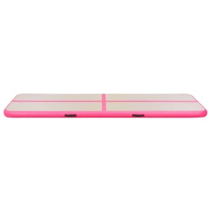 Saltea gimnastică gonflabilă cu pompă roz 800x100x10cm PVC - Img 6