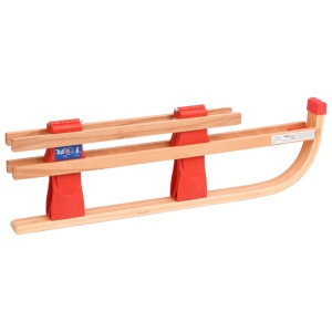 Sanie pliabilă pentru zăpadă cu spătar, 110 cm, lemn - Img 5