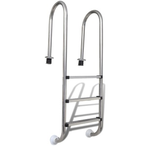 Scară pentru piscină cu 3 trepte, oțel inoxidabil, 120 cm