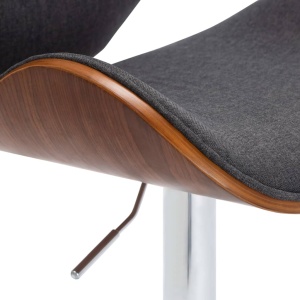 Scaun de bar, gri, material textil - Img 5