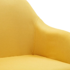 Scaun de birou pivotant, galben, material textil - Img 6