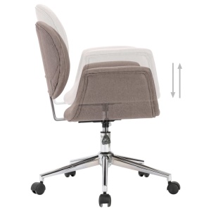 Scaun de birou pivotant, gri taupe, material textil - Img 5