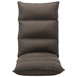 Scaun de podea pliabil, gri taupe, material textil - Img 2