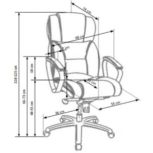 Scaun directorial piele HM Foster negru - Img 4