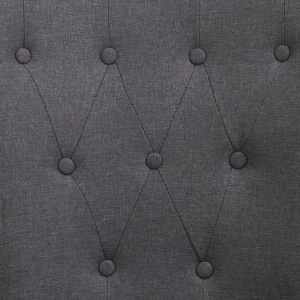 Scaune de bucătărie cu brațe, 6 buc., gri inchis, textil - Img 3