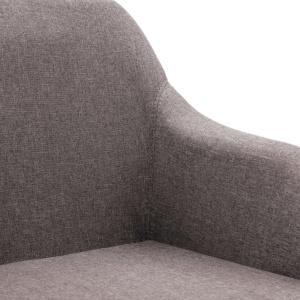 Scaune de sufragerie pivotante, 2 buc., gri taupe, textil - Img 10