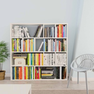 Separator cameră/Bibliotecă, alb, 110 x 24 x 110 cm, PAL - Img 3