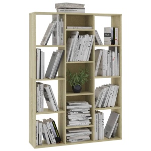 Separator cameră/Bibliotecă, stejar Sonoma, 100x24x140 cm, PAL - Img 4