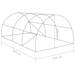 Seră, 6,86 m², 3,43 x 2 x 2 m - Img 10