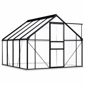 Seră cu cadru de bază, antracit, 4,75 m², aluminiu - Img 2