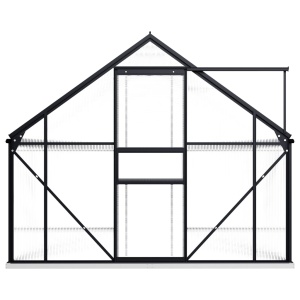 Seră cu cadru de bază, antracit, 7,03 m², aluminiu - Img 3