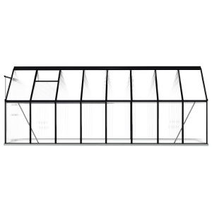 Seră cu un cadru de bază, antracit, 9,31 m², aluminiu - Img 6
