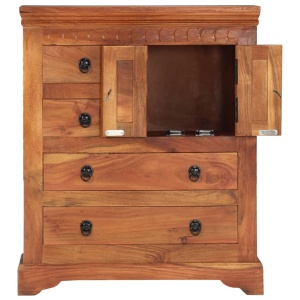 Servantă, 62 x 30 x 75 cm, lemn masiv de acacia - Img 8
