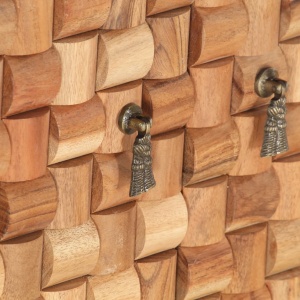 Servantă, 75 x 35 x 65 cm, lemn masiv de acacia - Img 3