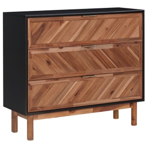 Servantă, 90 x 33,5 x 80 cm, lemn masiv de acacia și MDF