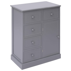 Servantă cu 10 sertare, gri, 113 x 30 x 79 cm, lemn - Img 6