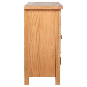 Servantă cu 3 sertare, 110 x 33,5 x 70 cm, lemn masiv de stejar - Img 5