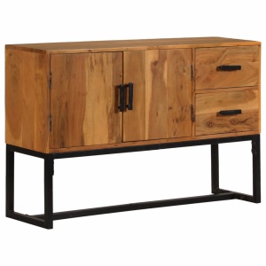 Servantă, lemn masiv de acacia, 115 x 30 x 70 cm, maro - Img 11