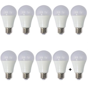 Set 10 Becuri LED Drimus 12W E27 Lumina rece DL 6121