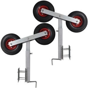 Set 2 suporturi cu roți duble pentru remorcă de barcă 59 - 84 cm - Img 5