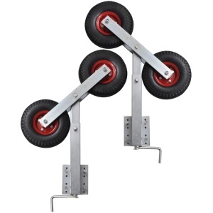 Set 2 suporturi cu roți duble pentru remorcă de barcă 59 - 84 cm - Img 6