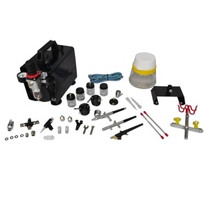 Set compresor aerograf cu 3 pistoale - Img 2