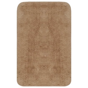 Set covorașe baie, 3 piese, bej, textil - Img 3