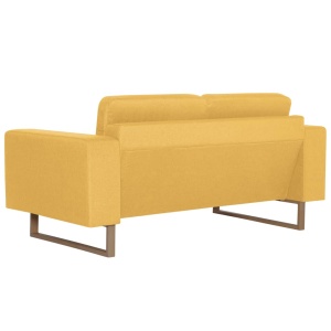 Set de canapele, 2 piese, galben, material textil - Img 12