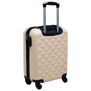 Set de valize cu carcasă rigidă, 2 piese, auriu, ABS - Img 12