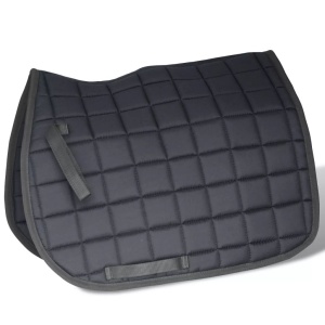 Set echitație 5-in-1 cu șa 44,5 cm din piele naturală Neagră - Img 5
