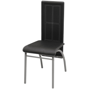 Set masă și scaune din lemn de pin cinci piese Negru - Img 8