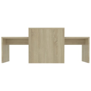 Set măsuțe de cafea, stejar sonoma, 100x48x40 cm, PAL - Img 4
