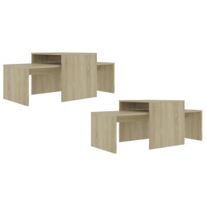 Set măsuțe de cafea, stejar sonoma, 100x48x40 cm, PAL - Img 7