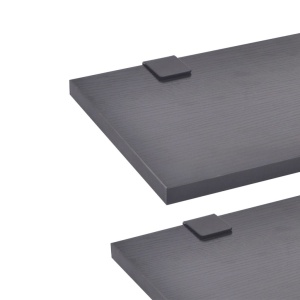 Set mobilier baie 10 piese cu chiuvete și robinete incluse, Negru - Img 4