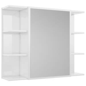 Set mobilier baie, 3 piece, alb extralucios, PAL - Img 11