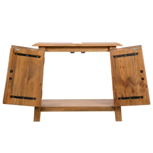 Set mobilier baie din lemn masiv de pin reciclat - Img 6