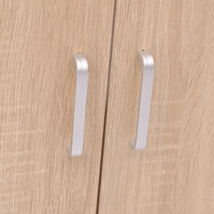 Set mobilier baie format din 9 piese cu chiuvete incluse, Bej - Img 8