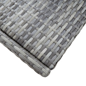 Set mobilier bar exterior 9 piese gri poliratan și lemn acacia - Img 9