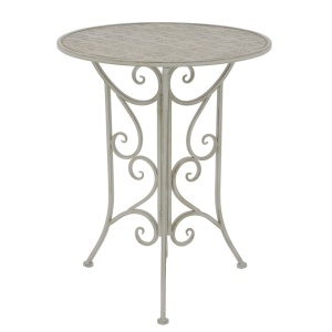Set mobilier bistro, 3 piese, gri, oțel - Img 3