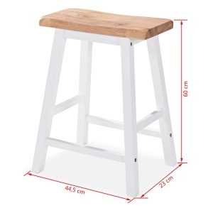 Set mobilier de bar, 3 piese, MDF, alb - Img 9