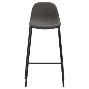 Set mobilier de bar, 5 piese, gri inchis, material textil - Img 12