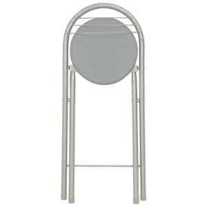 Set mobilier de bar, cu rafturi, 3 piese, gri, lemn și oțel - Img 12