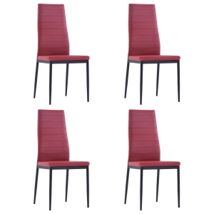 Set mobilier de bucătărie, 5 piese, roșu vin - Img 5