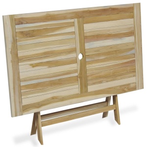 Set mobilier de exterior, 5 piese, lemn masiv de tec - Img 4